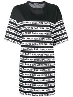 Balmain футболка в стиле оверсайз с логотипом