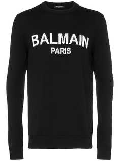 Balmain трикотажный джемпер Paris с логотипом