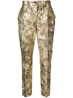 Dolce & Gabbana жаккардовые брюки с цветочным узором