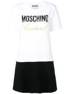 Moschino платье-футболка с принтом логотипа
