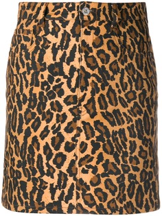 Miu Miu юбка-мини с леопардовым принтом