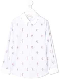 Gucci Kids рубашка с узором со змеями
