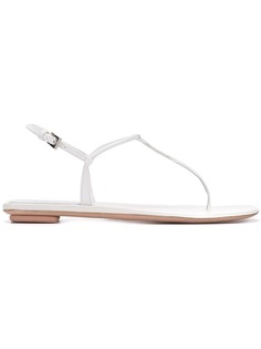 Prada лакированные сандалии с Т-образным ремешком