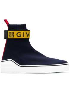 Givenchy кроссовки с носочной вставкой и логотипом