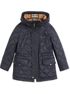 Burberry Kids пуховик с капюшоном