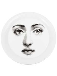 Fornasetti круглый поднос с черным принтом