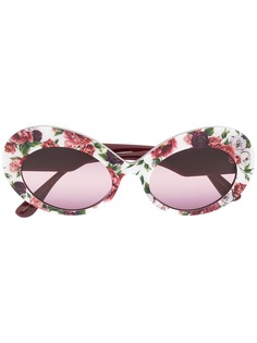 Dolce & Gabbana Eyewear солнцезащитные очки с цветочным принтом