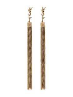 Saint Laurent серьги Loulou с кисточками