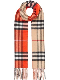 Burberry двухсторонний кашемировый длинный шарф