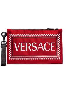 Versace клатч с принтом с логотипом