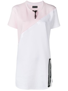 Philipp Plein платье-футболка с полоской с логотипом