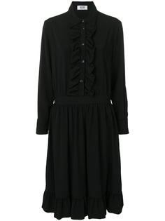 Moschino Pre-Owned платье-рубашка с оборками 2000-х