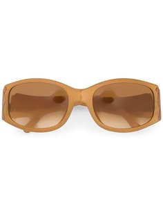 Christian Dior овальные солнечные очки pre-owned