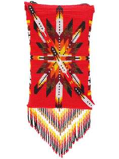 Jessie Western beaded fringes crossbody bag