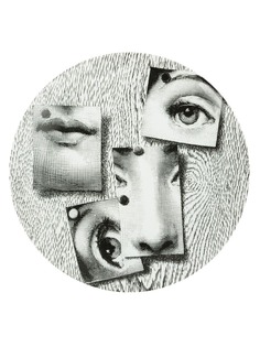 Fornasetti тарелка с фото-принтом
