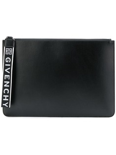 Givenchy большой клатч с логотипом и ремешком на запястье