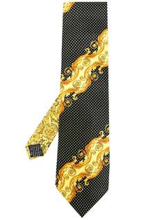Versace Pre-Owned галстук в мелкую точку с узором Baroque