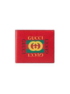 Gucci бумажник с принтом логотипа