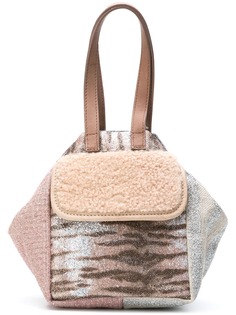 Carmina Campus metallic mini bucket bag