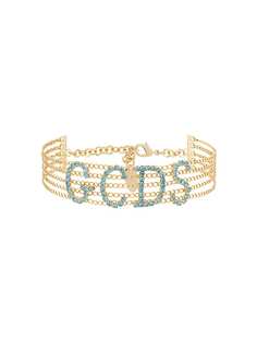 Gcds колье с логотипом из кристаллов