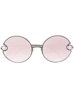 Christopher Kane Eyewear солнцезащитные очки в круглой оправе с жемчугом