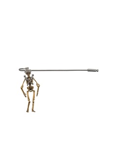 Alexander McQueen брошь в форме танцующего скелета