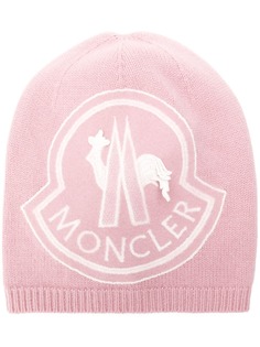 Moncler вязаная шапка бини с логотипом