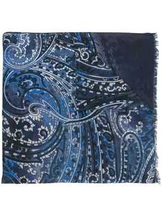 Kiton кашемировый шарф с абстрактным узором