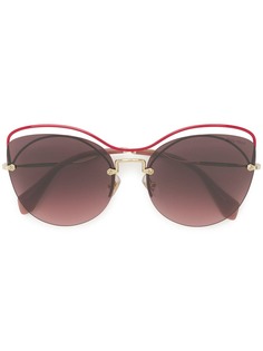 Miu Miu Eyewear массивные декорированные солнцезащитные очки