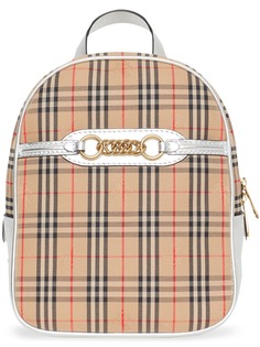 Burberry клетчатый рюкзак 1983 с цепочной отделкой