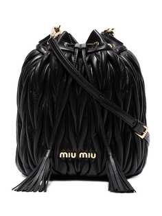 Miu Miu стеганая сумка с кисточками