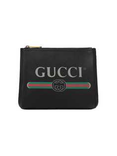 Gucci клатч с принтом логотипа