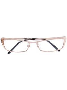 Yves Saint Laurent Pre-Owned декорированные очки с квадратной оправой