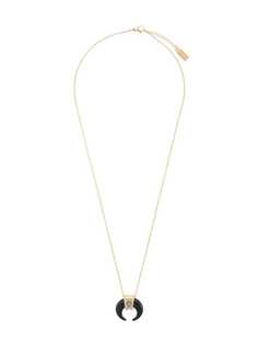 Nialaya Jewelry ожерелье с подвеской с сапфиром Nialaya Agate Tiger Tooth