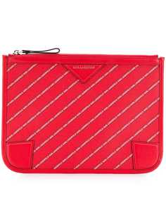 Karl Lagerfeld клатч с полосками с логотипами