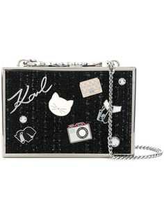 Karl Lagerfeld твидовый клатч Minaudiere