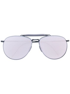 Thom Browne Eyewear зеркальные солнцезащитные очки-авиаторы