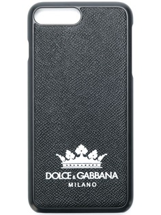Dolce & Gabbana grained crown print iPhone 8+ case