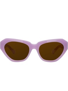 Linda Farrow солнцезащитные очки Dries Van Noten в оправе "кошачий глаз"