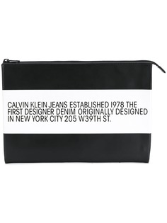 Calvin Klein Jeans клатч с полоской с логотипом