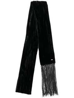 Saint Laurent длинный шарф с бахромой
