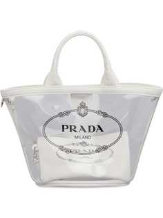 Prada прозрачная сумка-тоут с логотипом