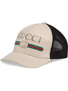 Gucci бейсбольная кепка с принтом логотипа
