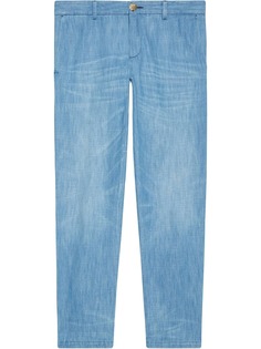 Gucci джинсовые брюки чинос с выцветшим эффектом