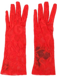 Gucci перчатки из цветочного кружева