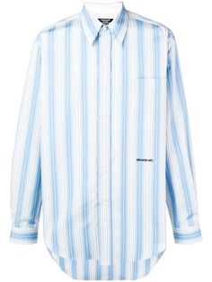 Calvin Klein 205W39nyc рубашка в полоску с вышитым логотипом