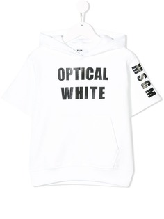 Msgm Kids толстовка со слоганом и капюшоном