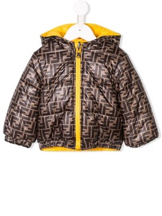 Fendi Kids двухсторонний пуховик с монограммой