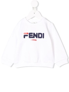 Fendi Kids толстовка Fendi Mania с логотипом