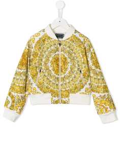 Young Versace куртка-бомбер с принтом в стиле барокко